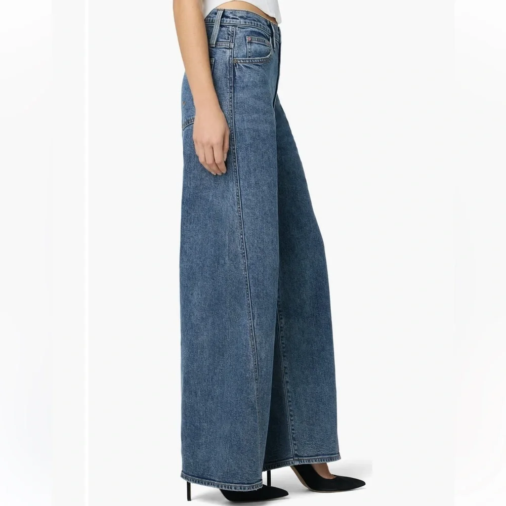 Hudson Jeans Jaime Blue Flare Wide-Leg Denim